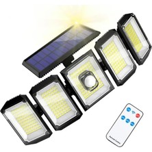 300 LED Güneş Enerjili 3 Mod Kumandalı 3 Metre Kablolu 5 Taraflı Sensörlü Solar Sokak Lambası