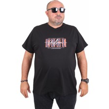Moc Grande Mocgrande Erkek Büyük Beden Sıfır Yaka Tişört Edge 25190 Sıyah