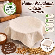 Magic Lady %100 Ham Pamuk Yıkanabilir Hamur Mayalama Örtüsü – Doğal Pamuklu Ekmek ve Hamur Bezi 70X70 cm