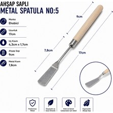 Ehobici Ahşap Saplı Metal Spatula No:5