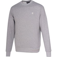 Hummel Hmlt-Pulse Co Regular Sweat Crew Neck Erkek Sweatshırt 922442-2006 Grey Melange