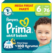 AyrStore Prima Aktif Bebek Mega Fırsat Paketi 6 Beden 76 Adet