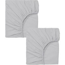 AyrStore Cotenconcept 2 Adet 40 x 80 + 10 cm Anne Yanı Lastikli Penye Kumaş Bebek Çarşafı
