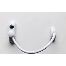AyrStore Winlock Beyaz Çelik Halatlı Kablolu Pvc Pencere Emniyet Çocuk Güvenlik Kilidi 1 Adet (Beyaz)