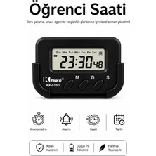 AyrStore Kenko KK-613D Dijital Saat, Kronometre ve Alarm Fonksiyonlu, Siyah, Abs Plastik, Araç Içi ve Masa