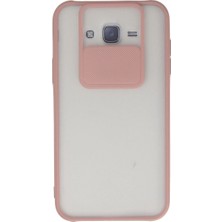 Hace Bazaar Samsung Galaxy J7 Kılıf Palm Buzlu Kamera Sürgülü Silikon - Pembe -Hcb