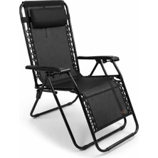 AyrStore Madfox Easyrest Katlanır Şezlong Sandalye (Siyah (1152))
