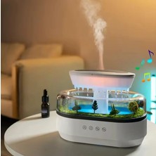 AyrStore Zemox Yağmur Damlası Hava Nemlendirici - Aromaterapi Difüzör - 7 Renk Işıklı Rgb Aroma Difüz