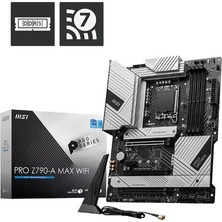 Egecen Msı Intel Pro Z790-A Max Wıfı Ddr5 7800(OC) HDMI / Dp M.2 Wifi-6e 1700P USB 3.2 Gen1, Gen2 (12-13-14. Nesil)