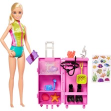 AyrStore Barbie Deniz Biyoloğu Oyun Seti Barbie Bebekler ve Aksesuarlar, 10'dan Fazla Parçalı Deniz Biyolo