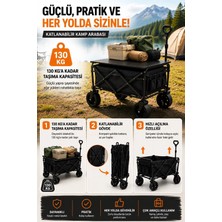 Marsilyan Piknik Kamp Arabası Masalı Geniş Tekerlekli Taşıma ve Yük Arabası 130 kg