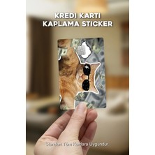 Huggy Craft Gözlüklü Kedi Kredi Kartı, Akbil ve Kart Kaplama Sticker
