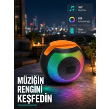 Bluetooth 5.0 Hoparlör – Rgb Işıklı, Güçlü Bas ve 360° Surround Ses