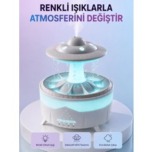 Marsilyan Rgb Işıklı Yağmur Efektli Hava Nemlendirici 350 ml Sessiz Çalışma Uzaktan Kumanda