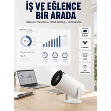 HDMI ve USB Girişli Uzun Ömürlü Ampullü Projeksiyon