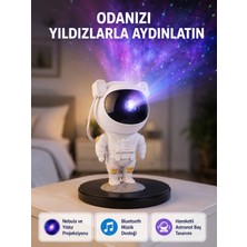 Astronot Projeksiyon Lambası Bluetooth Müzikli ve Uzaktan Kumandalı