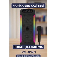 Rgb Işıklı Çift Hoparlörlü Taşınabilir Bluetooth Speaker ve Mikrofon Yeni Nesil