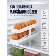 Astraltech Buzdolabı Yumurtalık Organizer Geniş Kapasiteli Yumurta Düzenleyici Rafı