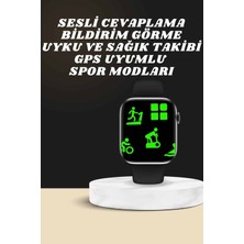 Akıllı Saat Wireless Şarj Yüksek Çözünürlüklü Müzik  Sesli Cevaplama