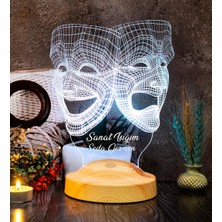 3 Boyutlu Maske, Tiyatro Sanatçısına Hediye Kişiye Özel LED Lamba