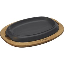 Pişirme Kabı, Lv Eco Hp 1219 T13 K4 Oval Pişirme Gözü ve Ahşap Plaka, Ölçüler 12 x 19 Cm, D