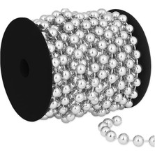 Zincir Boncuk Makara, 6mm x 8mt - Gümüş