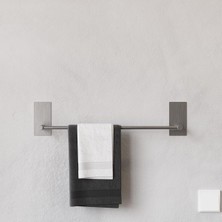 Zift Unique Ömür Boyu Paslanmaz Çelik Havlu Askısı - Yapışkanlı Montaj Havluluk - 45CM Banyo
