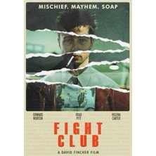512 Store Fight Club Film Tasarım Afiş Dekor Çerçevesiz Poster Ev Dekor Genç Odası 33 x 48 Bej