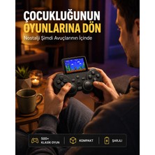 Uravas Store 2.4 Inç Hd Renkli Ekranlı 500-IN-1 Taşınabilir Retro Oyun Konsolu, Kablolu Tv Bağlantısı ve Uzun Pil Ömrü