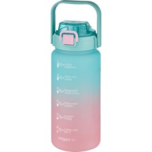 Vagonlife 1500ML -Yenilenen Renkler- Pipetli/pipetsiz Kullanım Çift Renk Softtouch Motivasyon Mata
