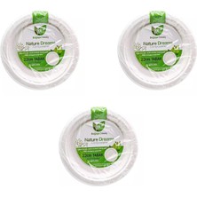 Roll-Up Nature Ekolojik Karton Kağıt Parti Tek Kullanımlık Tabak - 22 Cm. - 50 Adetlik 3 Paket