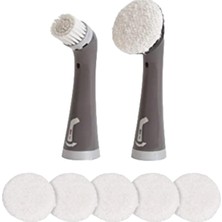 Power Scrubber Takmak Için Yumuşak Kıllar ve 6 Mikrofiber Pedli Cırt Cırtlı Başlık Kablosuz