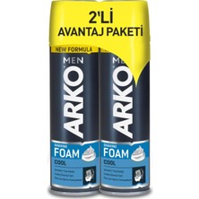 Arko Men Tıraş Köpüğü 200 ml Cool x 2 Adet