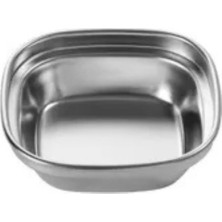 Metal Gümüş Renk Barbekü, Sos Tabağı - Sos, Reçel, Bal, Kaymak Kasesi, Tekli - 8X8X2,5 cm - 1
