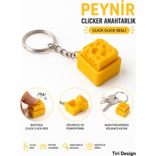 Peynir Görünümlü Clicker Anahtarlık – Fidget Oyuncak