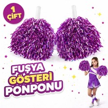 Hace Bazaar 1 Çift ( 2 Adet ) Fuşya Renk 23 Nisan 19 Mayıs 29 Ekim Okul Gösteri Ponponları