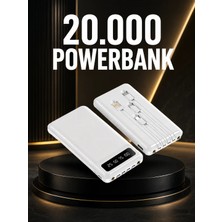 20.000MAH Pd Powerbank LED Işık LCD Ekran Dahili Kablo Çoklu Giriş Yeni Nesil