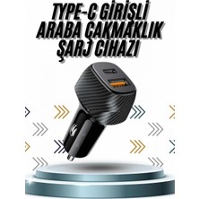 Hace Bazaar Hızlı Oto Şarj Cihazı 38W Çift Girişli Hızlı Şarj Oto Çakmaklık Type-C