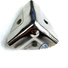 Hace Bazaar Dekoratif, Kutu, Sandık Köşesi - 35X22 Mm, Küçük, Nikel, 100 Adet