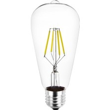 Ledarmy CT-4353 8W E27 Duyulu Rustik Edison Led Ampul Beyaz Işık 6400K