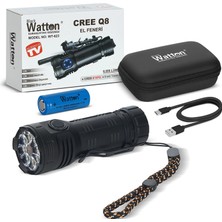 Hace Bazaar Cree Q8 Xpg 8+1 LED Fener Şarjlı Güçlü Yüksek Performanslı Aydınlatma WT-623