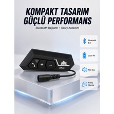 BT22 Motosiklet Kask Içi Bluetooth Kulaklık Interkom Destekli Yeni Nesil - Lisinya