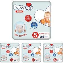 Külot Bebek Bezi 5 Numara Junior 24 Adet (11-18 Kg) Eko Paket (4 Paketi)