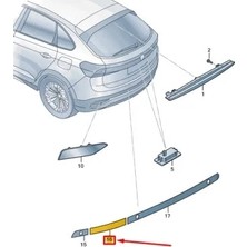 Vw Taigo (R-Li̇ne) 2022- Tampon Reflektoru Arka Dış Sağ 2G7945106A Oem