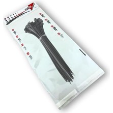 Tek-Iş 300MM x 4.8mm Siyah Plastik Kablo Bağı | 50 Adet | Güçlü Cırt Kelepçe | Endüstriyel