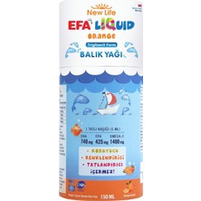 Efa Liquid Orange Balık Yağı 150 ml - 1400MG Omega 3-740MG Dha - 425MG Epa