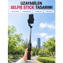 Aı Takipli Gimbal Selfie Stick 360° Otomatik Yüz Takibi Bluetooth Kumandalı Uzayabilir Tripodlu Telefon Sabitleyici - Lisinya