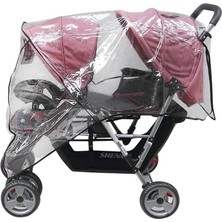 Ikizler Için Evrensel Bebek Arabası Yağmurlukları Bebek Arabası Su Geçirmez Buggy Bebek Araba