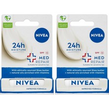 Med Repair Dudak Bakım Kremi, 24 Saat Nem,doğal Yağlar ile Çatlamış Dudak Bakım,spf 15 (4,8 M