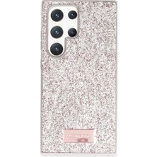 Eco Port Onegif Samsung Galaxy S23 Ultra Bright Simli Kapak - Gold